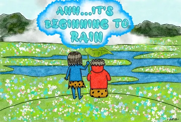 Ah... It's beginning to rain
